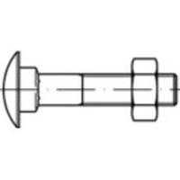 TOOLCRAFT 111360 Platbolschroef M6 50 mm Buitenzeskant DIN 603 Staal Galvanisch verzinkt 200 stuk(s)