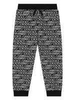 Dolce & Gabbana Kids pantalon de jogging à logo imprimé - Noir