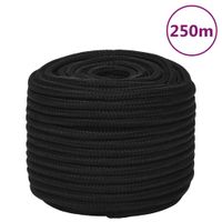 Werktouw 12 mm 250 m polyester zwart - thumbnail