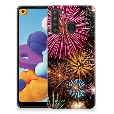 Samsung Galaxy A21 Silicone Back Cover Vuurwerk