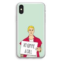 Gimme a call: iPhone XS Transparant Hoesje