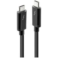 LINDY Thunderbolt-kabel Thunderbolt 3 USB-C stekker, USB-C stekker 1.00 m Zwart 41556 - thumbnail