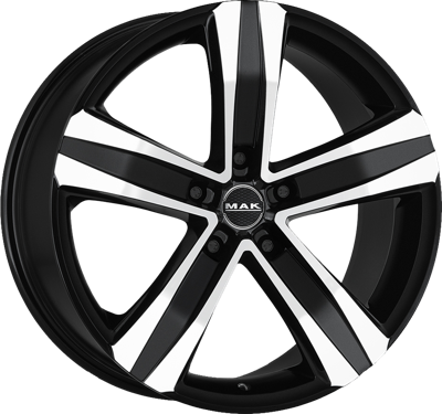 MAK STONE5 T ZWART GEPOLIJST VLAK