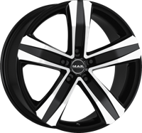 MAK STONE5 T ZWART GEPOLIJST VLAK