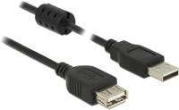 Delock Verlengkabel USB 2.0 type A stekker > USB 2.0 type A bus 3,0 m zwart