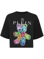 Philipp Plein t-shirt crop Smile à encolure ronde - Noir - thumbnail