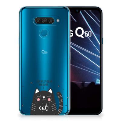 LG Q60 Telefoonhoesje met Naam Cat Good Day LG Q60 Telefoonhoesje met Naam Cat Good Day