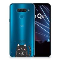 LG Q60 Telefoonhoesje met Naam Cat Good Day