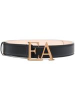 Emporio Armani ceinture en cuir à boucle logo - Noir