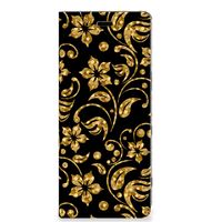 Sony Xperia 5 Smart Cover Gouden Bloemen