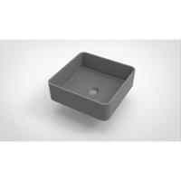 Opbouw waskom Arcqua Case vierkant 37x37 mat grijs