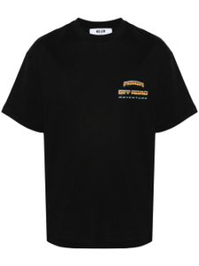 MSGM t-shirt en coton à logo imprimé - Noir