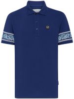 Philipp Plein polo en coton à patch logo - Bleu - thumbnail