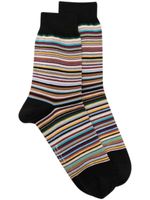 Paul Smith chaussettes rayées à logo imprimé - Noir - thumbnail