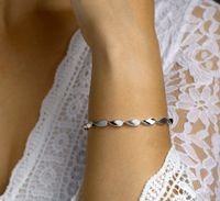 Armband glad-mat zilver 5,6 mm 19 cm - thumbnail