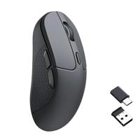 Keychron M3-A71 Draadloze muis 1K met PixArt 3311 sensor - verbinding 2,4 GHz/Bluetooth/USB, ergonomisch, DPI 12000, 95h batterij, compatibel met Windows/Mac/Linux, zwart