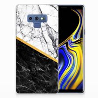 Samsung Galaxy Note 9 TPU Siliconen Hoesje Marmer Wit Zwart - Origineel Cadeau Man - thumbnail