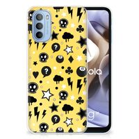 Silicone Back Case Motorola Moto G31 | G41 Punk Geel - thumbnail