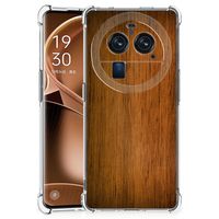 OPPO Find X6 Pro Stevig Telefoonhoesje Donker Hout - thumbnail