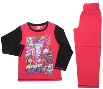 Monster High pyjama katoen meisjes roze maat 140