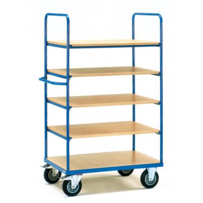 Fetra Hauptartikel 8343 Etagewagen Staal Poedercoating Laadvermogen (max.): 500 kg Stralend blauw (RAL 5007)