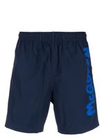 Alexander McQueen short de bain à logo imprimé - Bleu - thumbnail