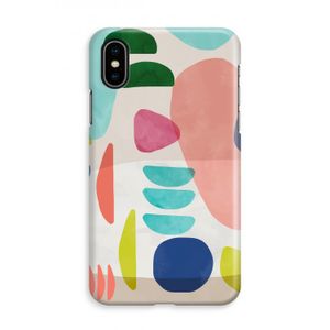 Bold Rounded Shapes: iPhone X Volledig Geprint Hoesje