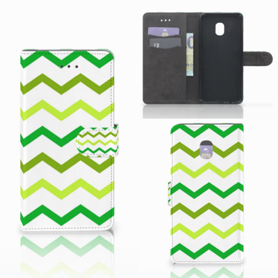 Samsung Galaxy J7 (2018) Telefoon Hoesje Zigzag Groen Samsung Galaxy J7 (2018) Telefoon Hoesje Zigzag Groen