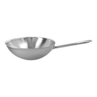 Demeyere wok met vlakke bodem - diameter boven/inhoud/hoogte 26 cm/3 liter/8,5 cm