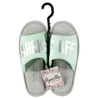 Open sloffen/pantoffels/slippers mint/grijs voor dames 41-42  -