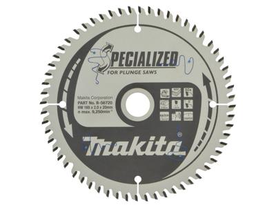 Makita B-56720 Cirkelzaagblad Voor Hout 165x20x1.6 60T Makita B-56720 Cirkelzaagblad Voor Hout 165x20x1.6 60T
