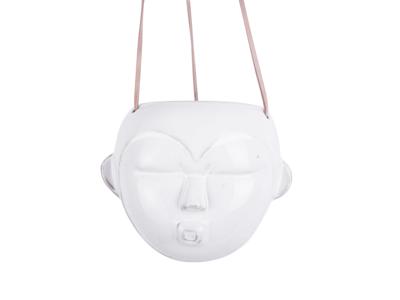 Present Time Mask ronde plantenhanger (Kleur: wit)
