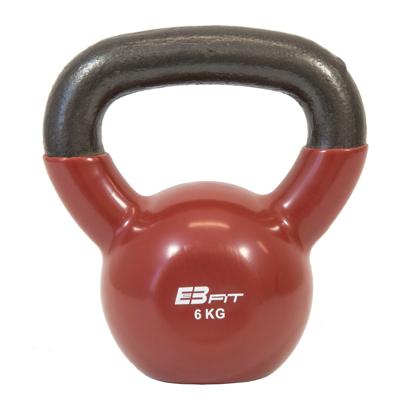Viking Choice  Kettlebell 6 kg - fitness gewicht - gietijzer met rood vinyl