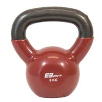 Viking Choice  Kettlebell 6 kg - fitness gewicht - gietijzer met rood vinyl