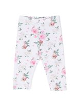 Monnalisa legging à fleurs - Blanc - thumbnail