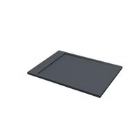 Douchebak Decent Rechthoek 120x90x3.5cm Solid Surface Mat Zwart