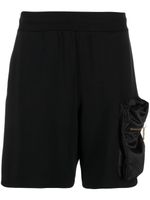 Moschino pouch-pocket cotton-blend track shorts - Noir - thumbnail