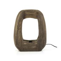 By-Boo Tafellamp Gibs Hout, 40cm hoog