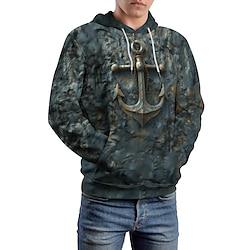 grafisch getextureerde herenmode 3D-print hoodie vakantie streetwear hoodies zwart/groen capuchon print fleece winter lente herfstdesigner sweatshirt met capuchon Lightinthebox