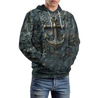 grafisch getextureerde herenmode 3D-print hoodie vakantie streetwear hoodies zwart/groen capuchon print fleece winter lente herfstdesigner sweatshirt met capuchon Lightinthebox