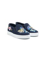 Kenzo Kids chaussures de skate à logo imprimé - Bleu - thumbnail