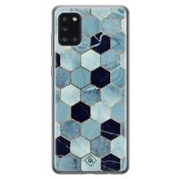 Samsung Galaxy A31 siliconen hoesje - Blue cubes