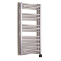 Elektrische Design Radiator Sanicare Plug & Play 172x45 cm Inox Look 596 Watt Met Chroom Thermostaat En Bluetooth Links Sanicare - thumbnail