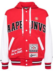 AAPE BY *A BATHING APE® veste bomber à logo appliqué - Rouge