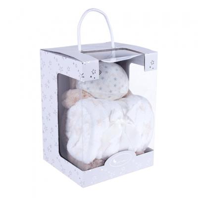 Interbaby babydeken nijlpaard 80 x 110 cm fleece beige Interbaby babydeken nijlpaard 80 x 110 cm fleece beige