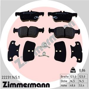 Remblokkenset, schijfrem ZIMMERMANN, u.a. für Ford