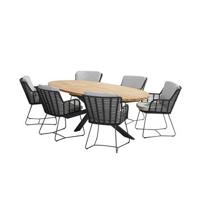 4 Seasons Outdoor Fabrice tuinset 7-delig - Prado tafel 240x115cm