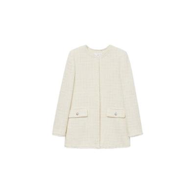 Mango tweed blazer beige