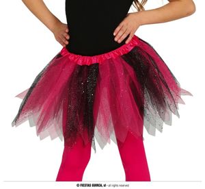 Glitter Tutu Roze/Zwart Kind