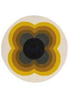 Orla Kiely - Sunflow Yellow 60006 - 200 rond Vloerkleed